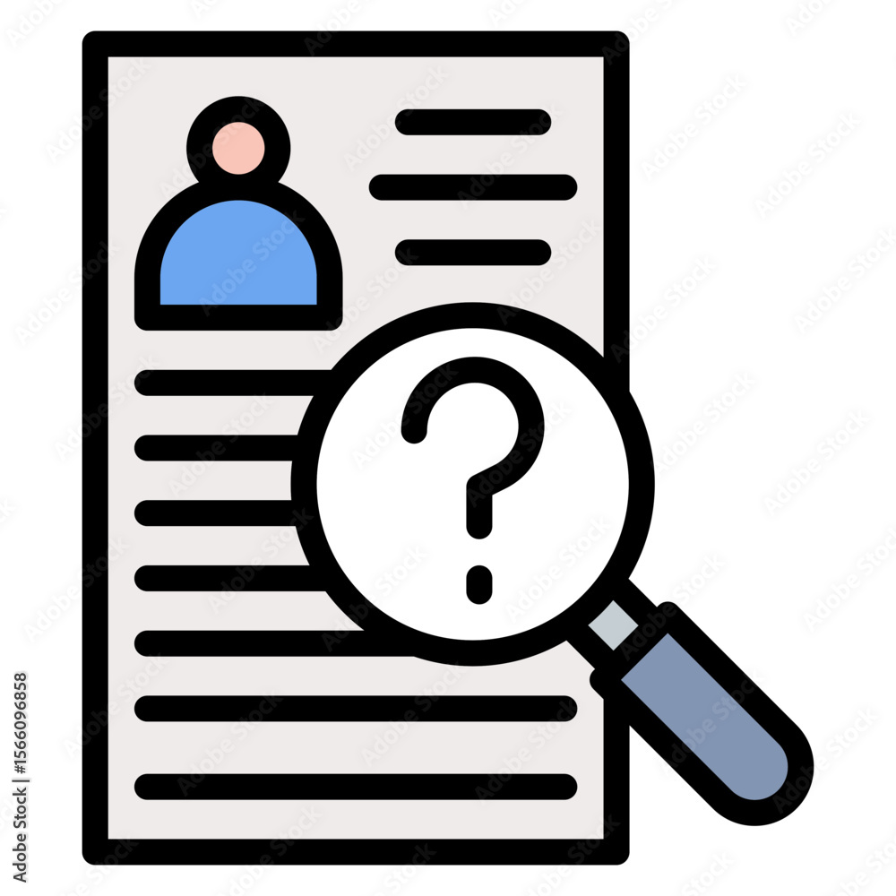 Poster background check icon vector image. can be used for headhunting.