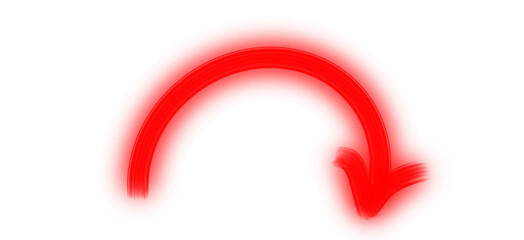 Hand Drawn Red Arrow Marker on Transparent Background, Isolated Directional Arrow Sign, Marker Arrow Clipart