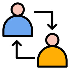 Collaboration icon vector image. Can be used for Headhunting.