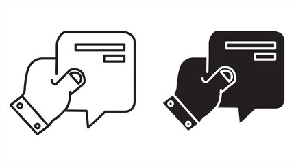 Social Media Icons - black and white  symbols - Editable Stroke, illustrator vector