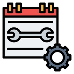 Production Schedule icon vector image. Can be used for Manufacturing and Distribution.