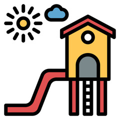 Playground icon vector image. Can be used for Daycare.