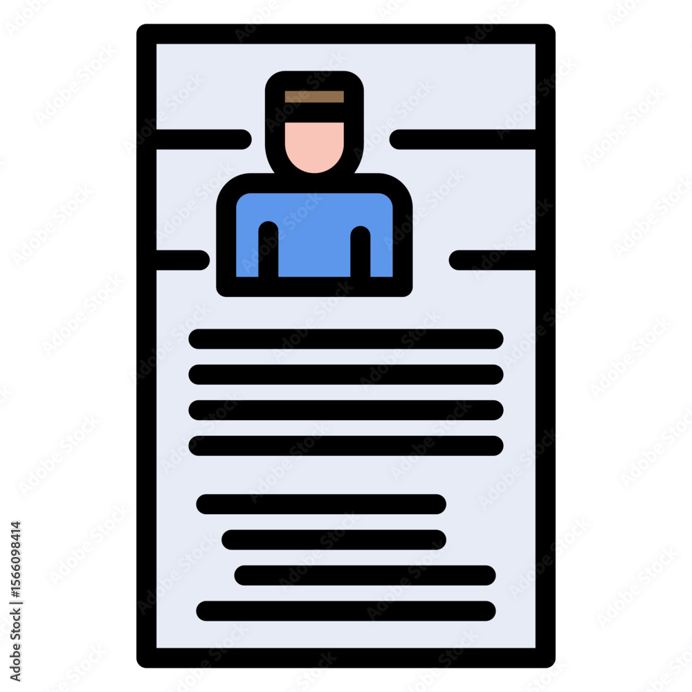 Poster linkedin profile icon vector image. can be used for curriculum vitae.