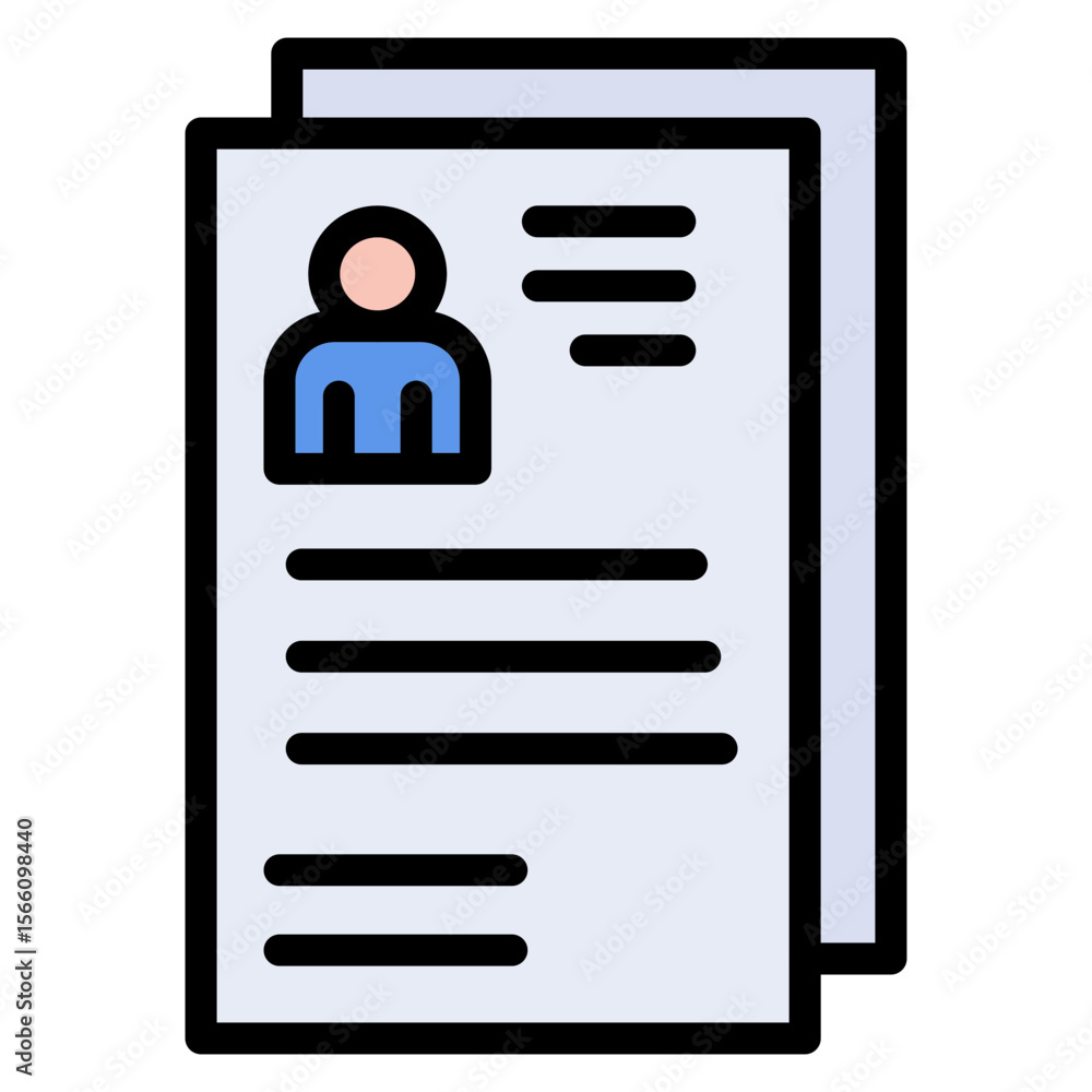 Poster projects icon vector image. can be used for curriculum vitae.