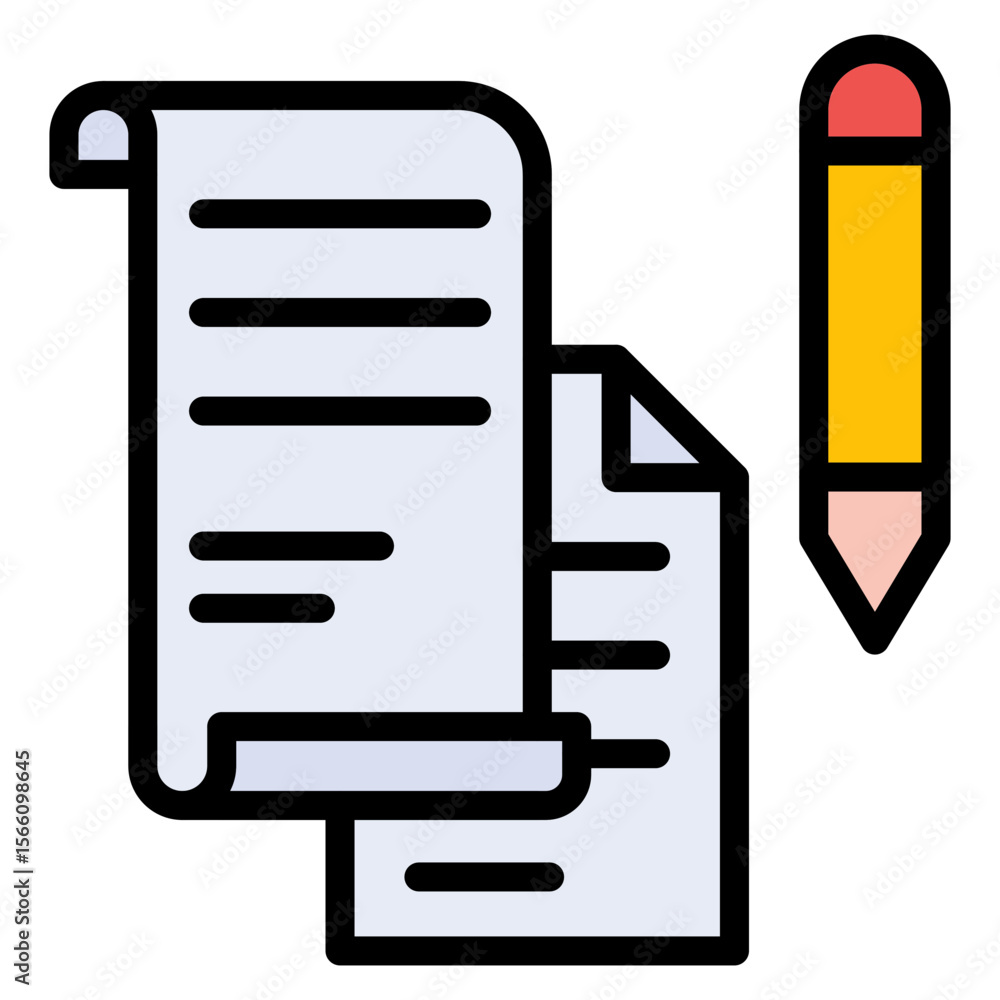 Aufkleber writing samples icon vector image. can be used for curriculum vitae.