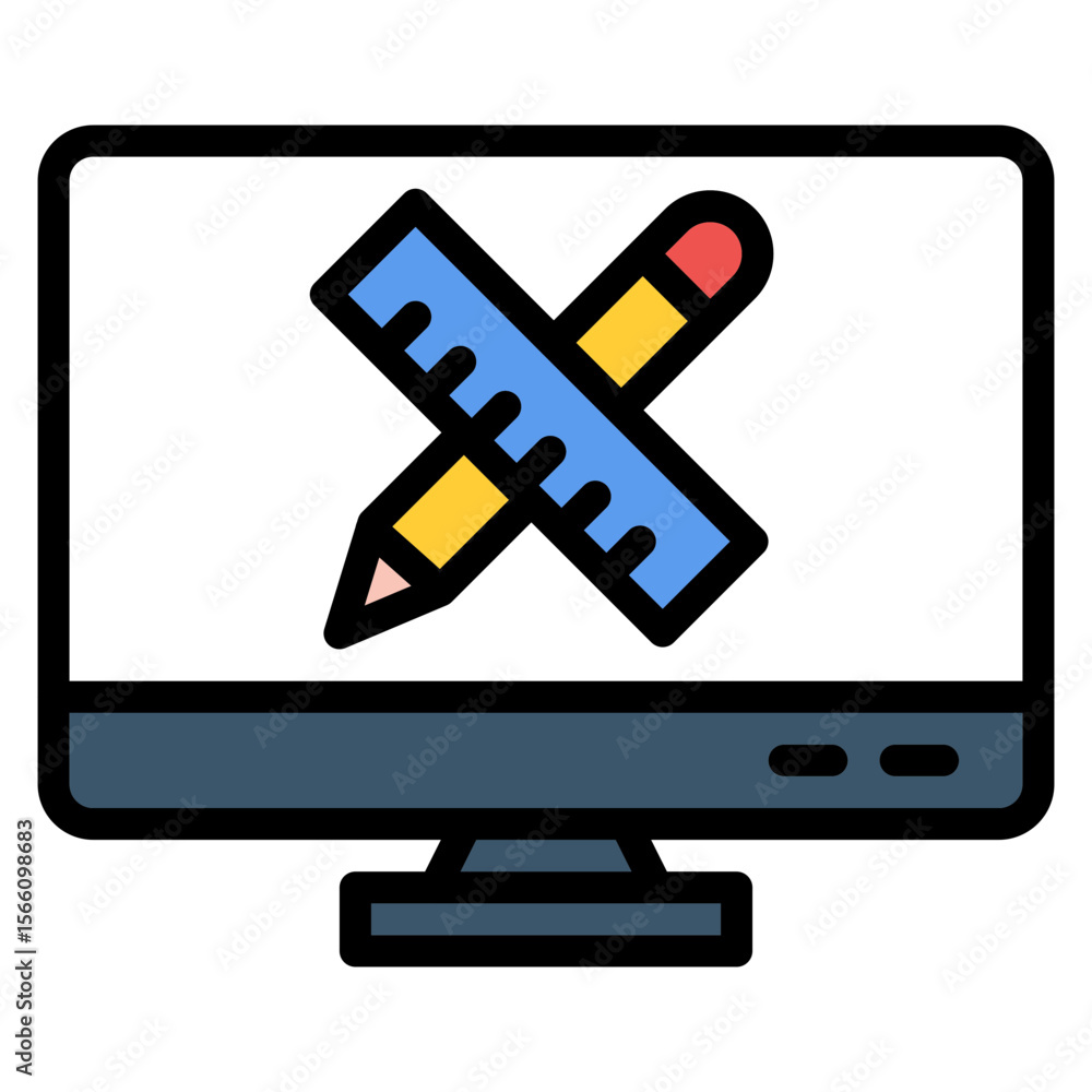 Poster design icon vector image. can be used for professional services.