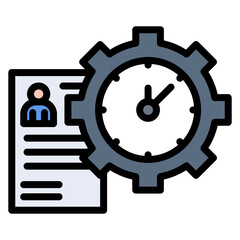 Time Management icon vector image. Can be used for Curriculum Vitae.