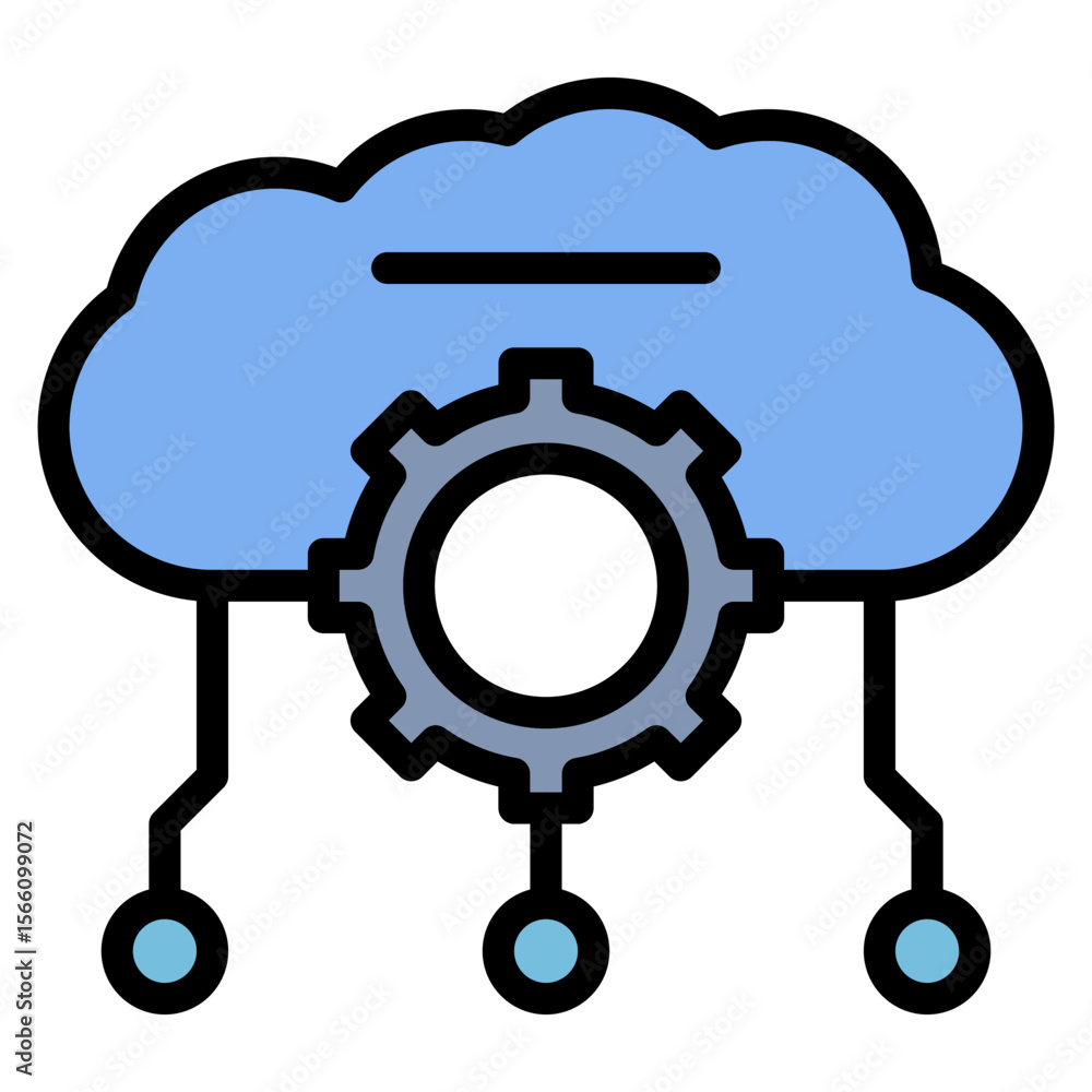Poster software as a service icon vector image. can be used for professional services.