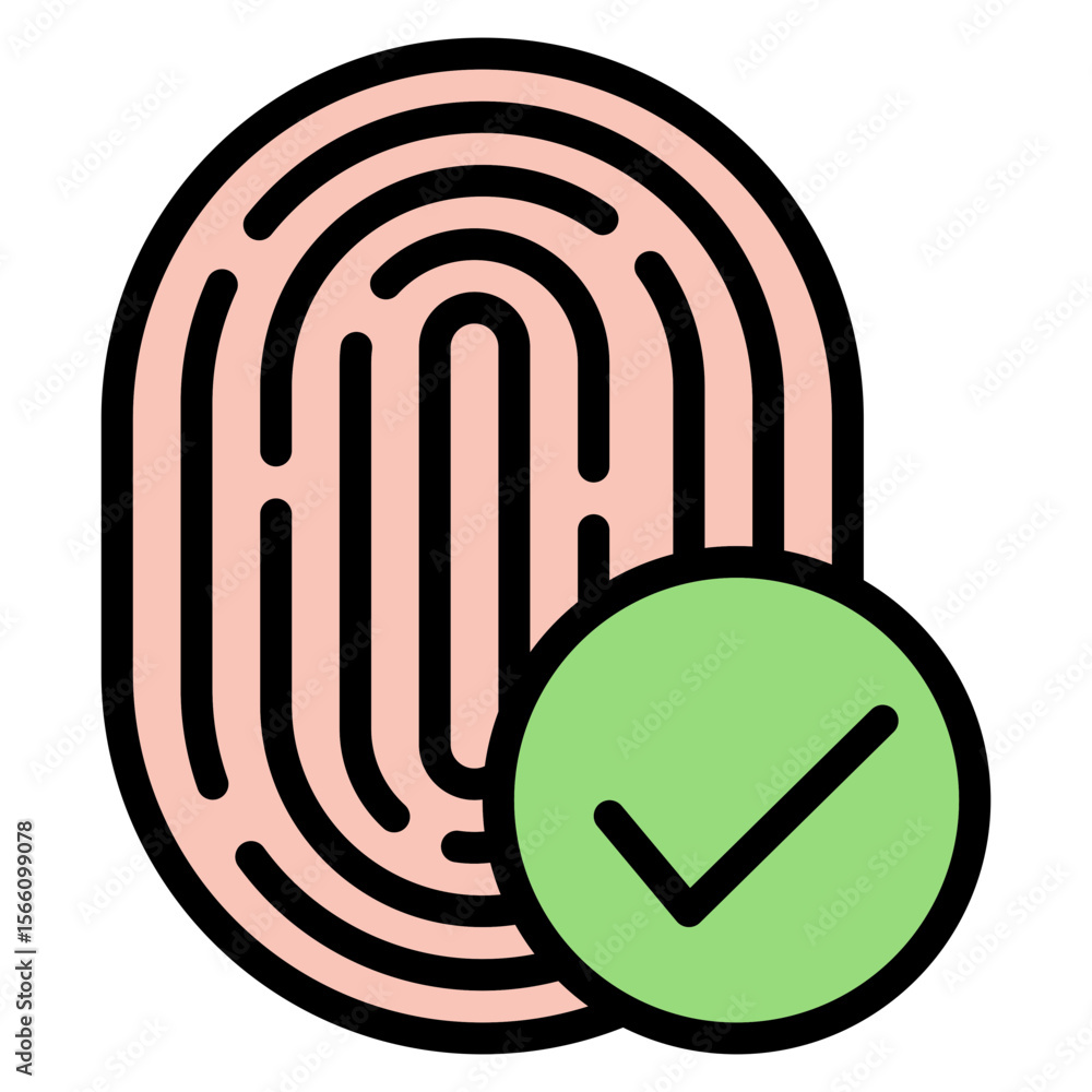 Poster biometric authentication icon vector image. can be used for safe payment.