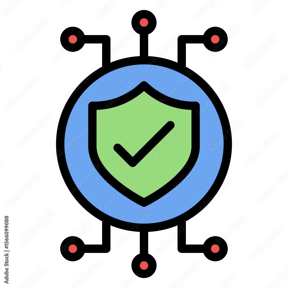 Poster cybersecurity shield icon vector image. can be used for safe payment.