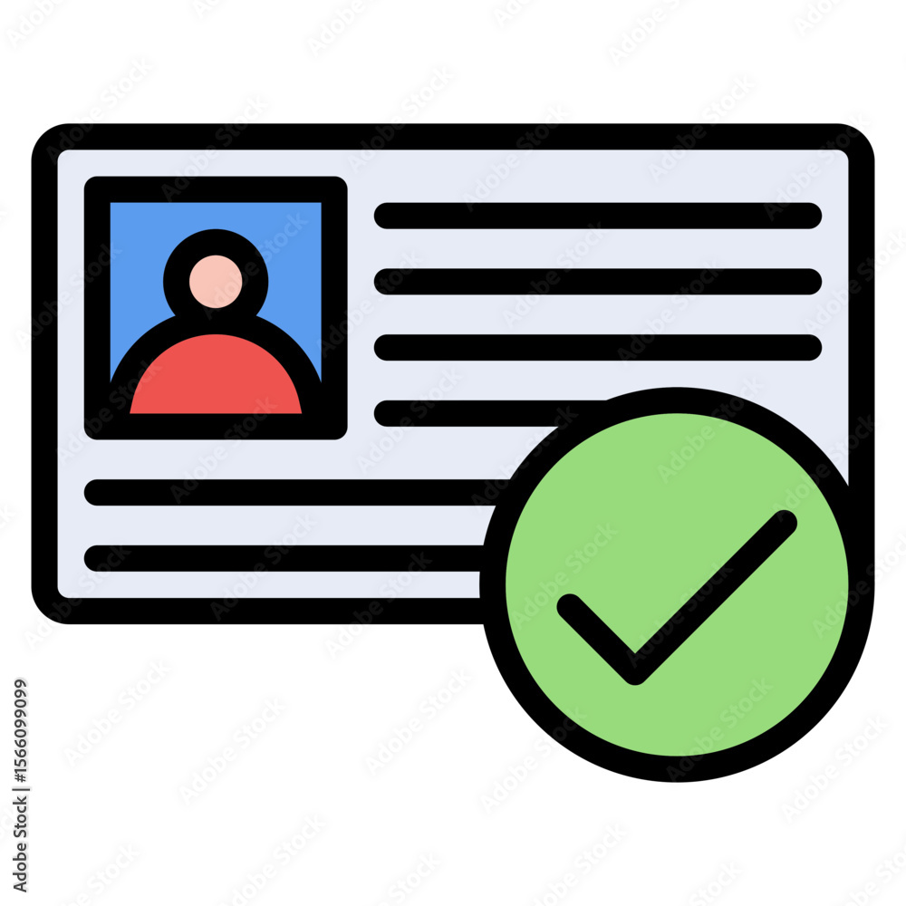 Poster identity verification icon vector image. can be used for safe payment.