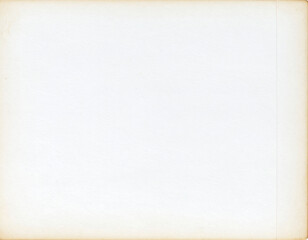 White Vintage Book Page Texture with Yellowing Edges.no people, photography, rough, textured, vertical, beige, color image, copy space, damaged, dirty, old-fashioned, weathered, paper, retro style, 