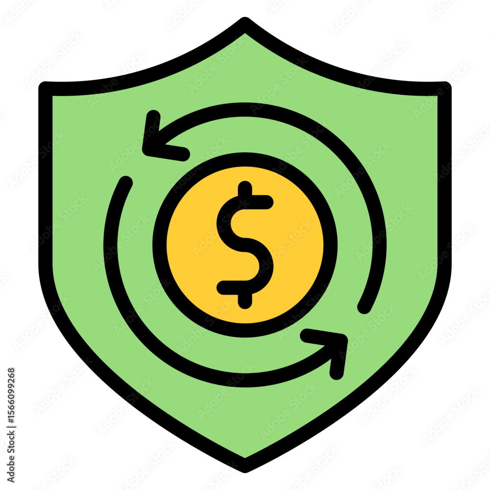 Poster secure fund transfer icon vector image. can be used for safe payment.