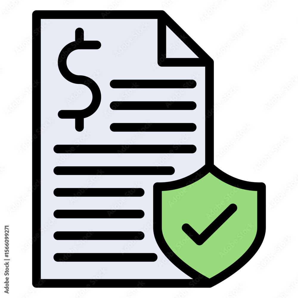 Poster secure invoice icon vector image. can be used for safe payment.
