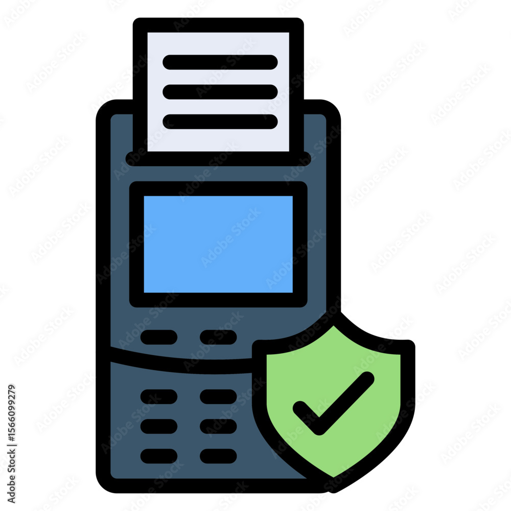 Poster secure pos icon vector image. can be used for safe payment.