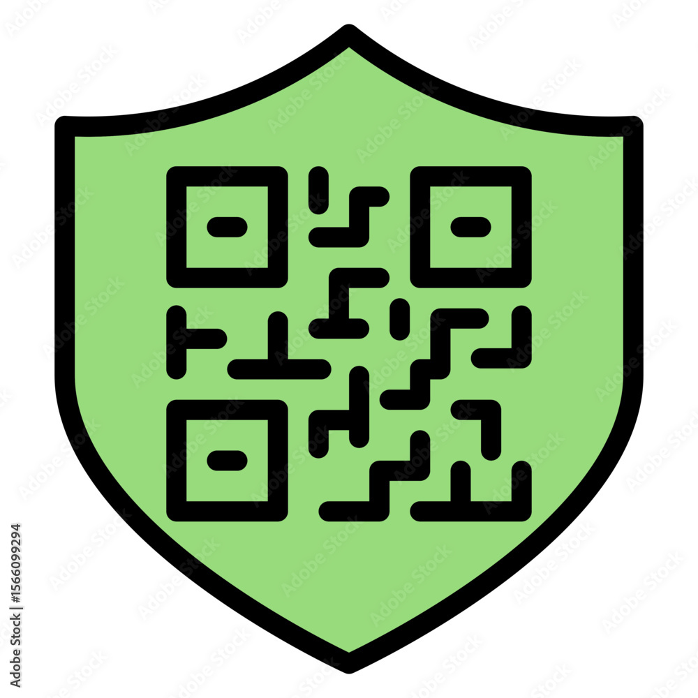 Poster secure qr code icon vector image. can be used for safe payment.