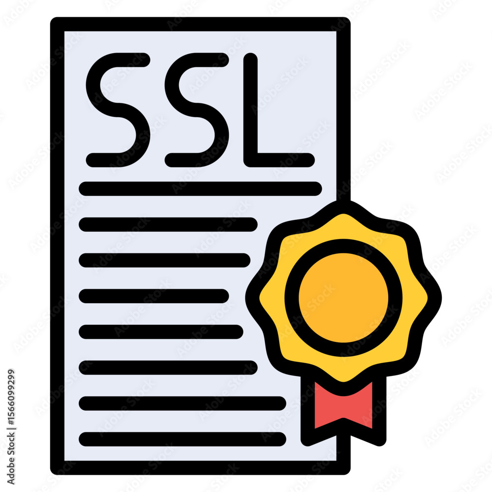 Poster ssl certificate icon vector image. can be used for safe payment.