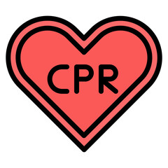 CPR icon vector image. Can be used for Cardiology.