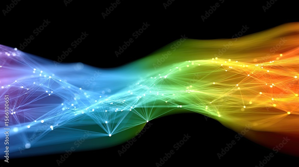 Poster abstract rainbow data network flow