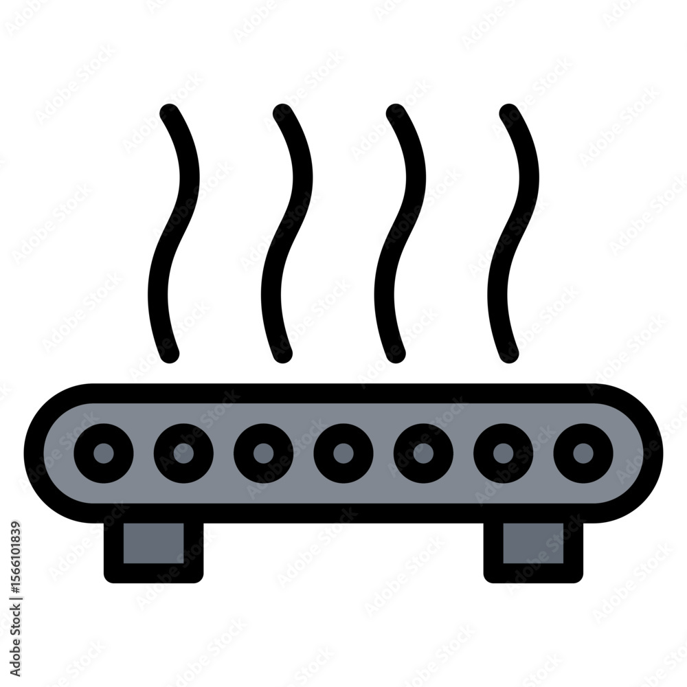 Poster print bed icon vector image. can be used for additive maufacturing.