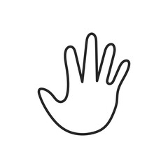 Hand outline with open palm