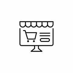 online shop web icon sign vector