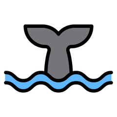 Fish Tail icon vector image. Can be used for Fish and Seafood.