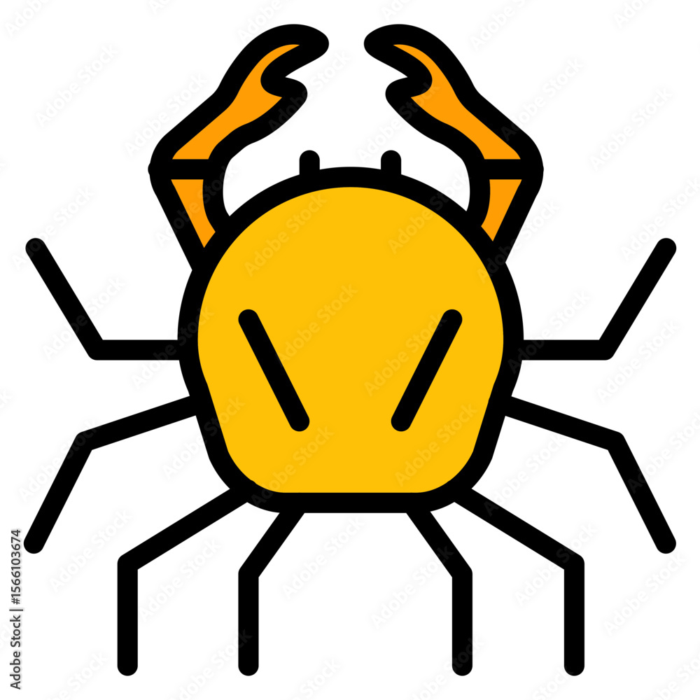 Poster soft shell crab icon vector image. can be used for fish and seafood.