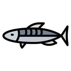 Mackerel icon vector image. Can be used for Fish and Seafood.
