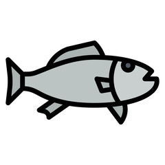 Sea Bass icon vector image. Can be used for Fish and Seafood.