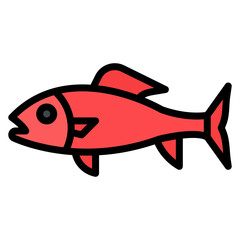 Red Snapper icon vector image. Can be used for Fish and Seafood.