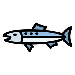 Salmon icon vector image. Can be used for Fish and Seafood.