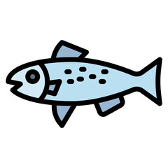 Trout icon vector image. Can be used for Fish and Seafood.