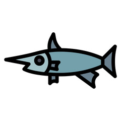 Swordfish icon vector image. Can be used for Fish and Seafood.