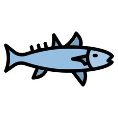 Tuna icon vector image. Can be used for Fish and Seafood.