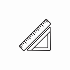 triangle ruler icon sign vector