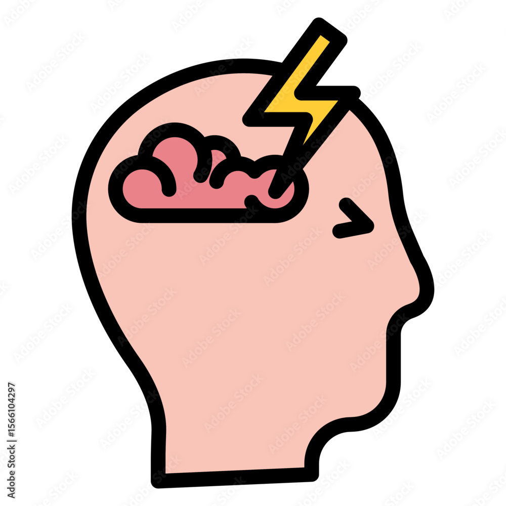 Poster brainstorming icon vector image. can be used for organization.