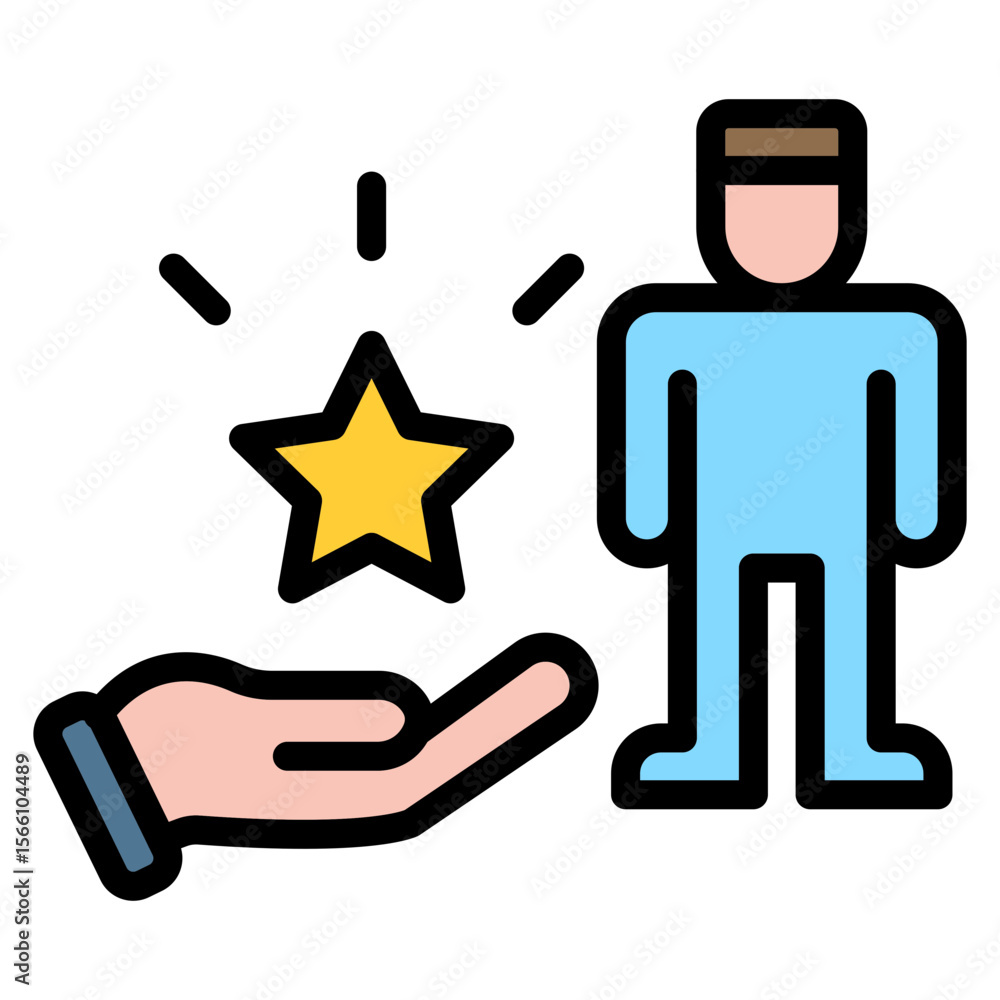 Poster employee recognition icon vector image. can be used for organization.
