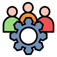 Cooperation icon vector image. Can be used for Organization.