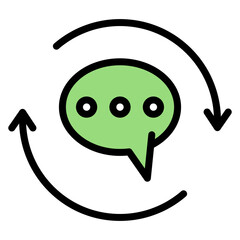 Feedback Loop icon vector image. Can be used for Organization.