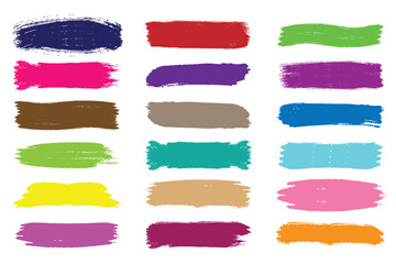 Multi colored crayon drawn underlines and straight strokes. Hand drawn doodle vector elements. Childish scribble pencil strokes. Pencil colored strips and rough highlighters isolated on white. eps 10