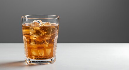 Refreshing Iced Beverage in a Glass with Mint on a Minimal Background variation 4
