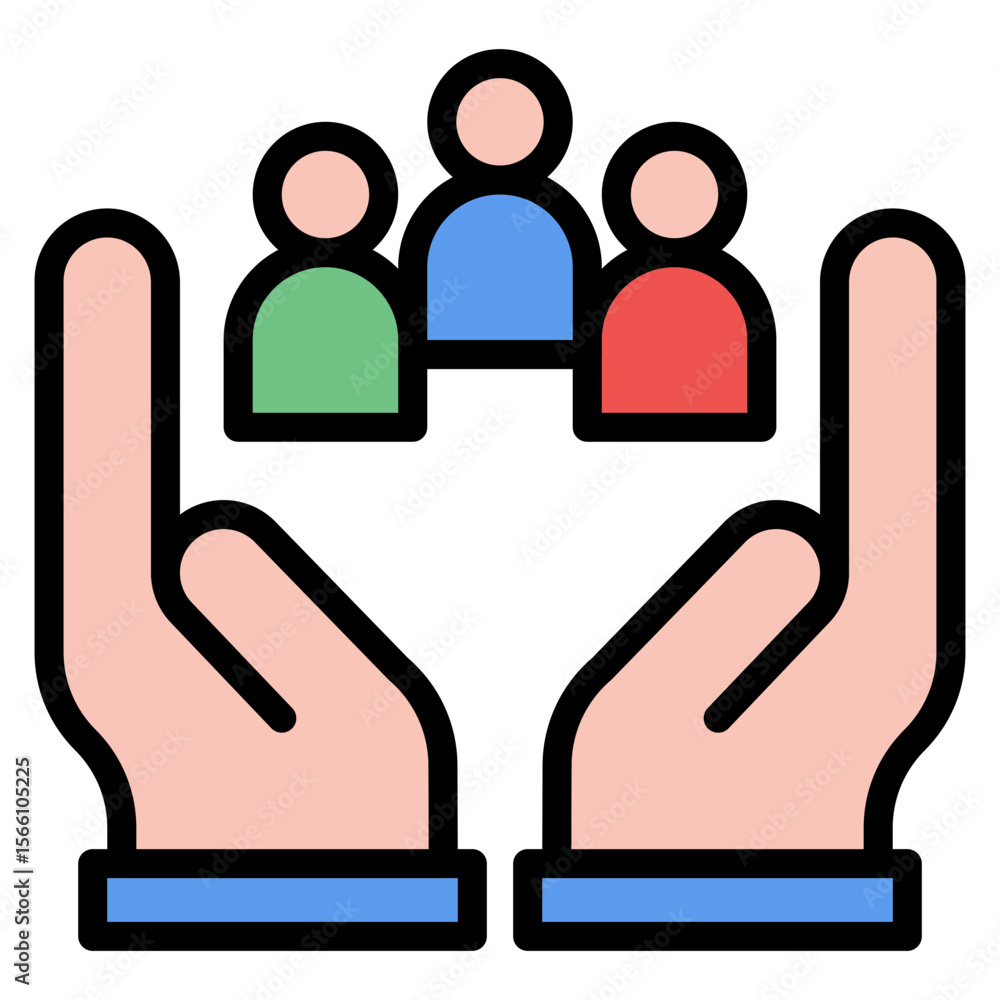 Poster support group icon vector image. can be used for tuberculosis.