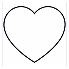 A vector of heart shape outline Art & Illustration