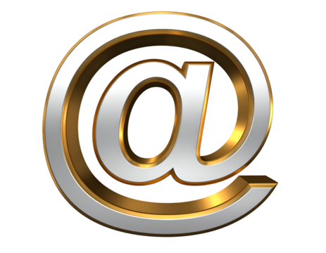 A striking three dimensional at symbol crafted with gleaming gold and polished silver accents