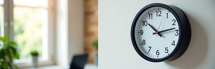 timepiece mounted wall keeping accurate track hours minutes home office
