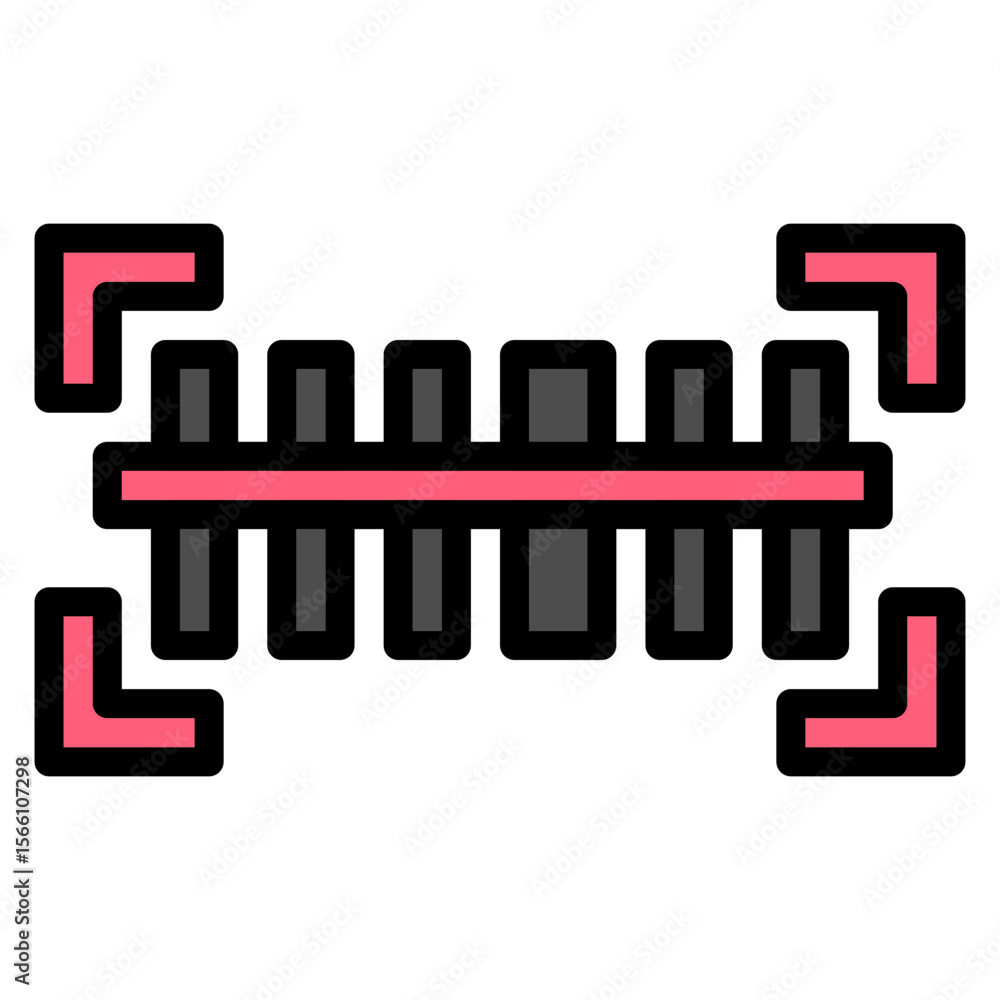 Poster barcode scanner icon vector image. can be used for sensors.