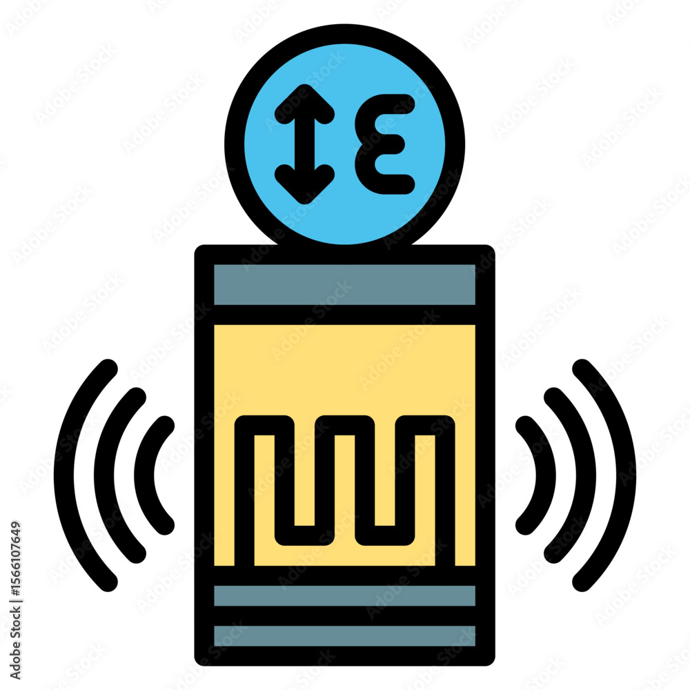Poster strain gauge sensor icon vector image. can be used for sensors.