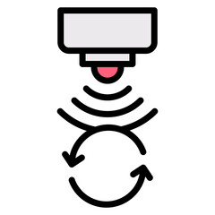 Tilt Sensor icon vector image. Can be used for Sensors.