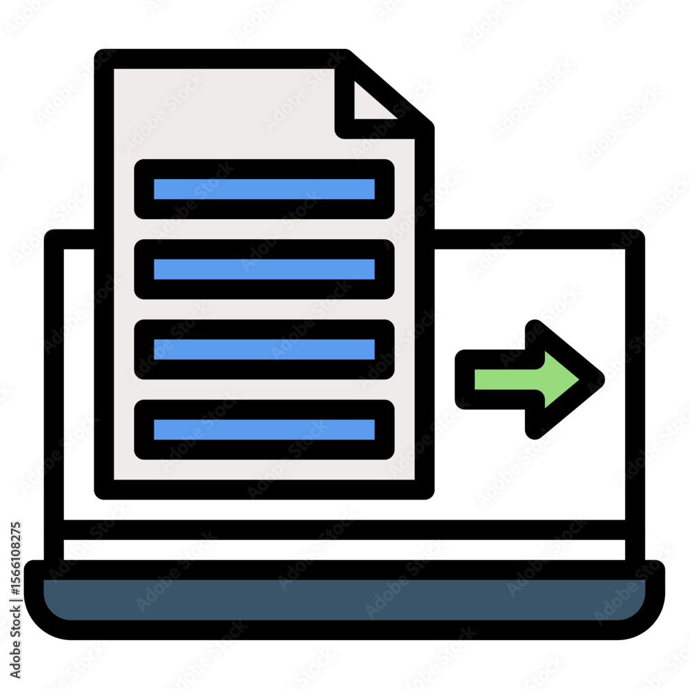 Poster data export icon vector image. can be used for business onboarding.